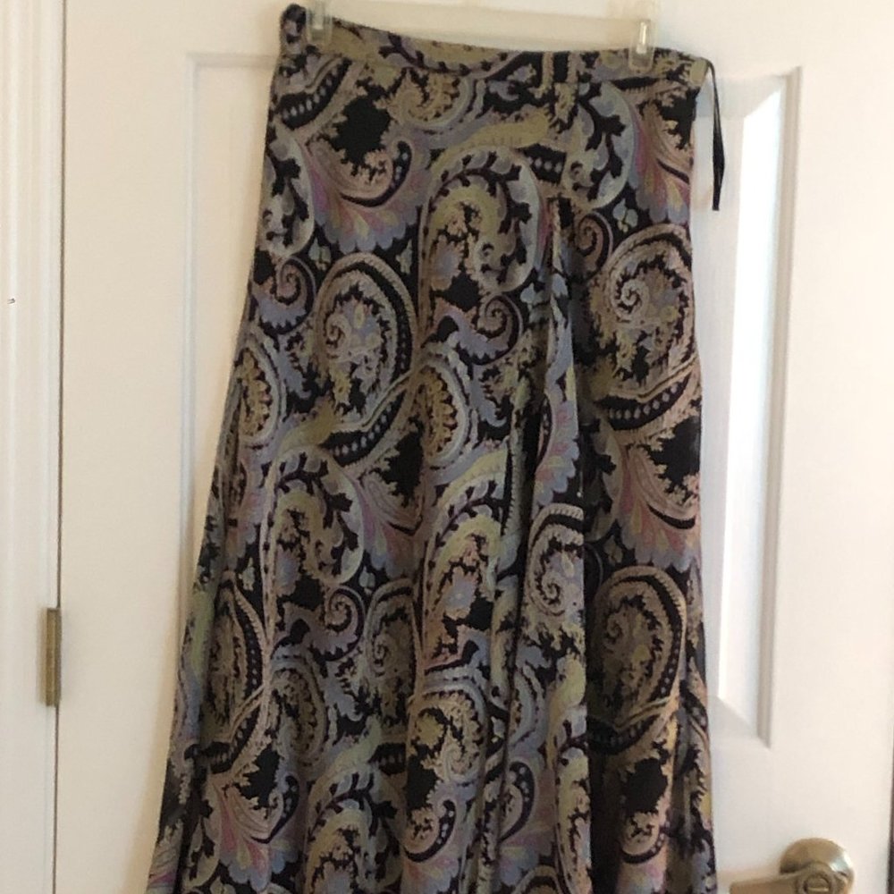 Coldwater Creek Skirt. The Maxi is back! Black, gray, silver, rose, blue M - Picture 3 of 8